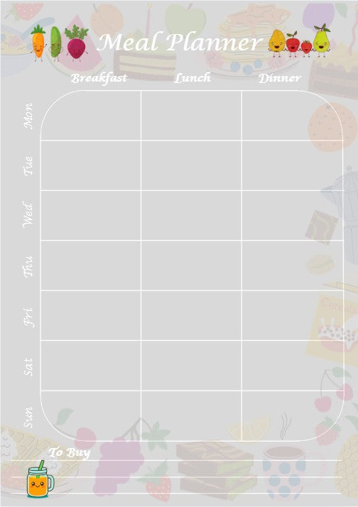 Magnetic Meal Planner