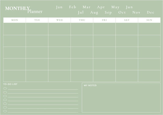 Magnetic Monthly Planner