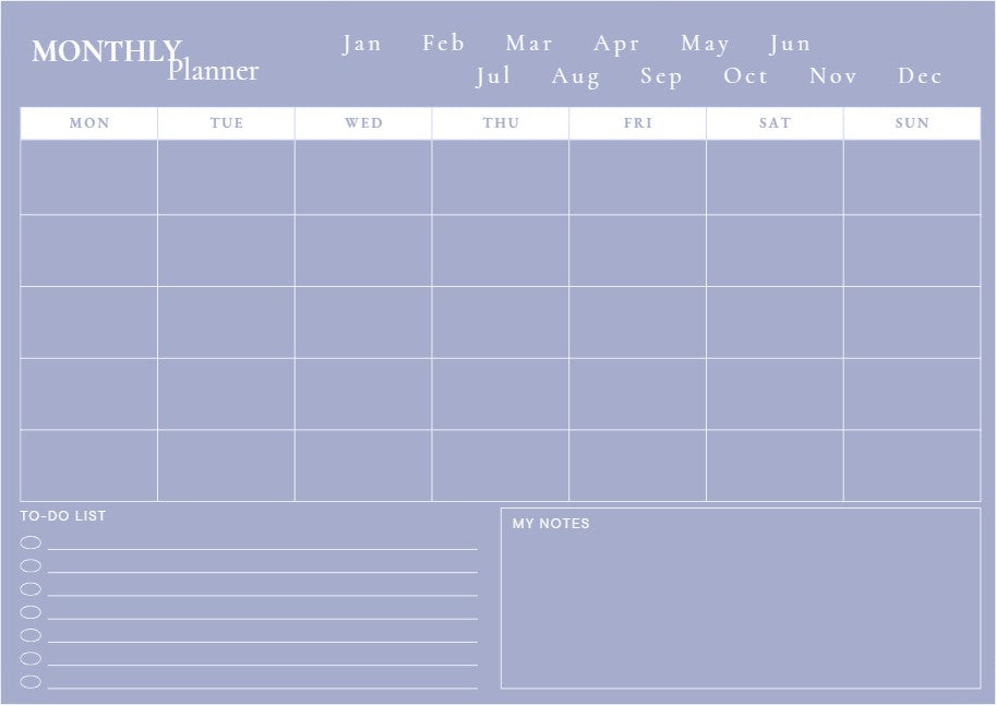 Magnetic Monthly Planner